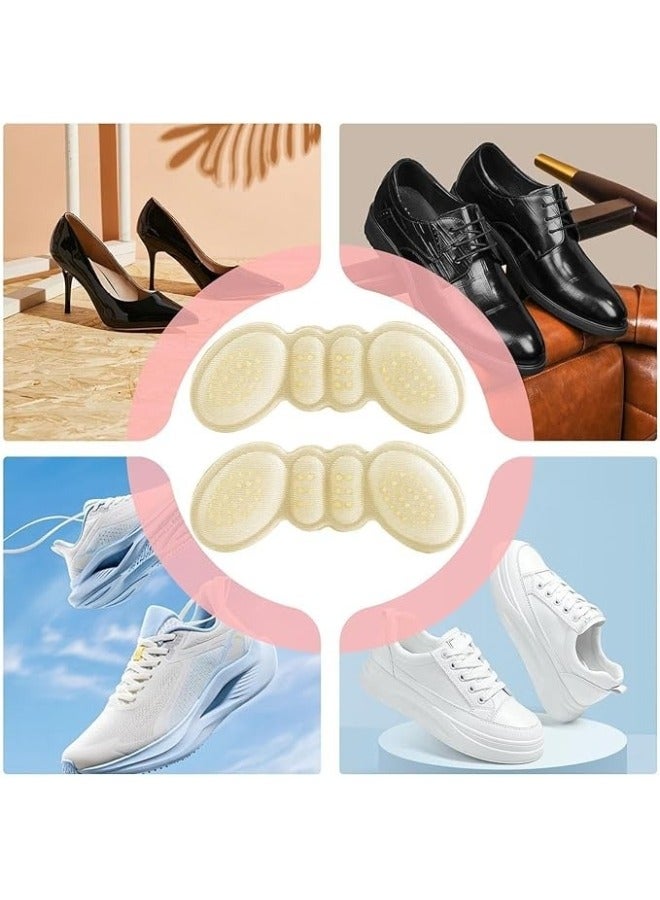 Heel Pads Womens Mens Insoles, Self Adhesive Heel Clip Liner Heel Pad For Loose Shoes Too Large Insole Padding To Improve Shoe Fit And Comfort Heel Protector Light Skin Tone, 1 Pairs - Beige  - Image 3