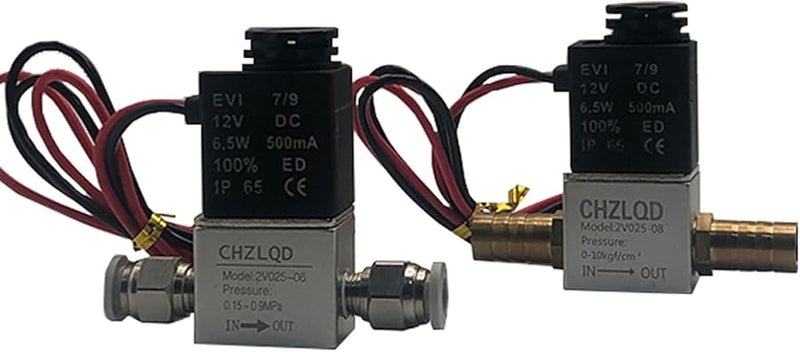 صمام ضاغط هوائي مغلق عادة 1 4 بوصة 12 فولت 24 فولت 110 فولت 220 فولت للهواء والماء والزيت أبيض 12 مم 12 مم - Image 2