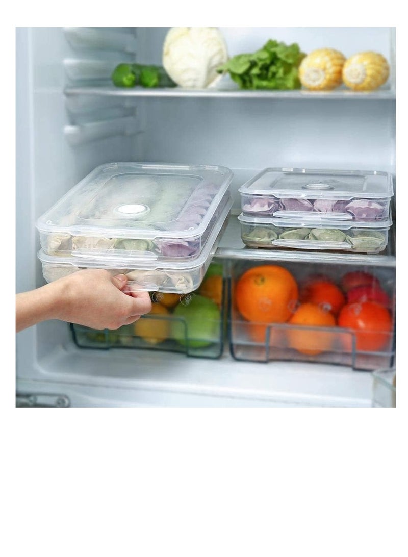 بريميفي 3 قطع من صناديق تخزين الطعام البلاستيكية الشفافة القابلة للتكديس - Image 2