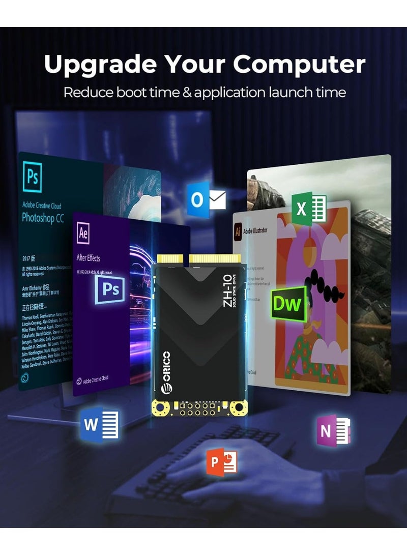 ORICO 512GB mSATA SSD, SATA III 6Gbps 3D NAND Internal Solid State Drive for Laptops Ultrabooks Desktop-ZH10 - Image 3