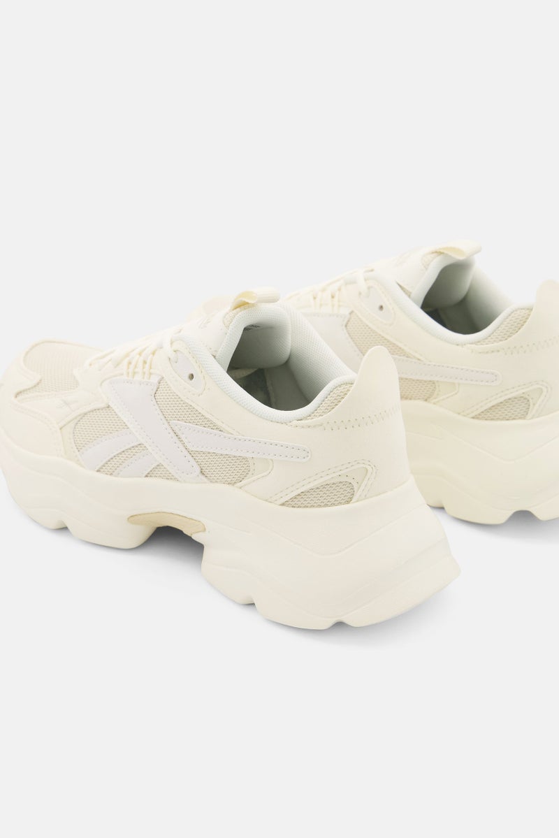 Reebok Kids Boy Royal Bridge 4 Lace Up Running Shoes, Ivory  - Image 2