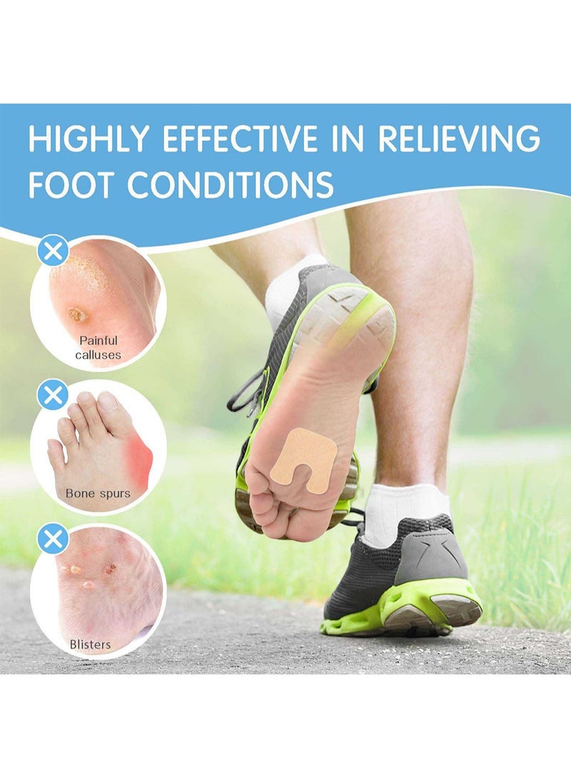 Elaimei U-Shaped Felt Callus Relief Pads, Callous Remover Self-Adhesive Cushion Reduce Foot and Heel Pain 48Pcs  - Image 5