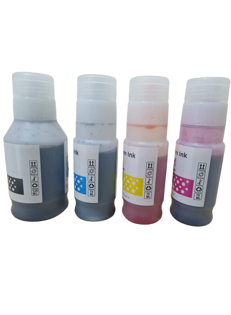 بريميم حبر كانون GI-41 متوافق طابعات بيكسما G2460 G3420 G3460 G2420 مجموعة 4 ألوان أسود 135 مل سماوي أصفر أرجواني 70 مل للاستخدام اليومي والطباعة المنزلية والمكتبية - Image 3