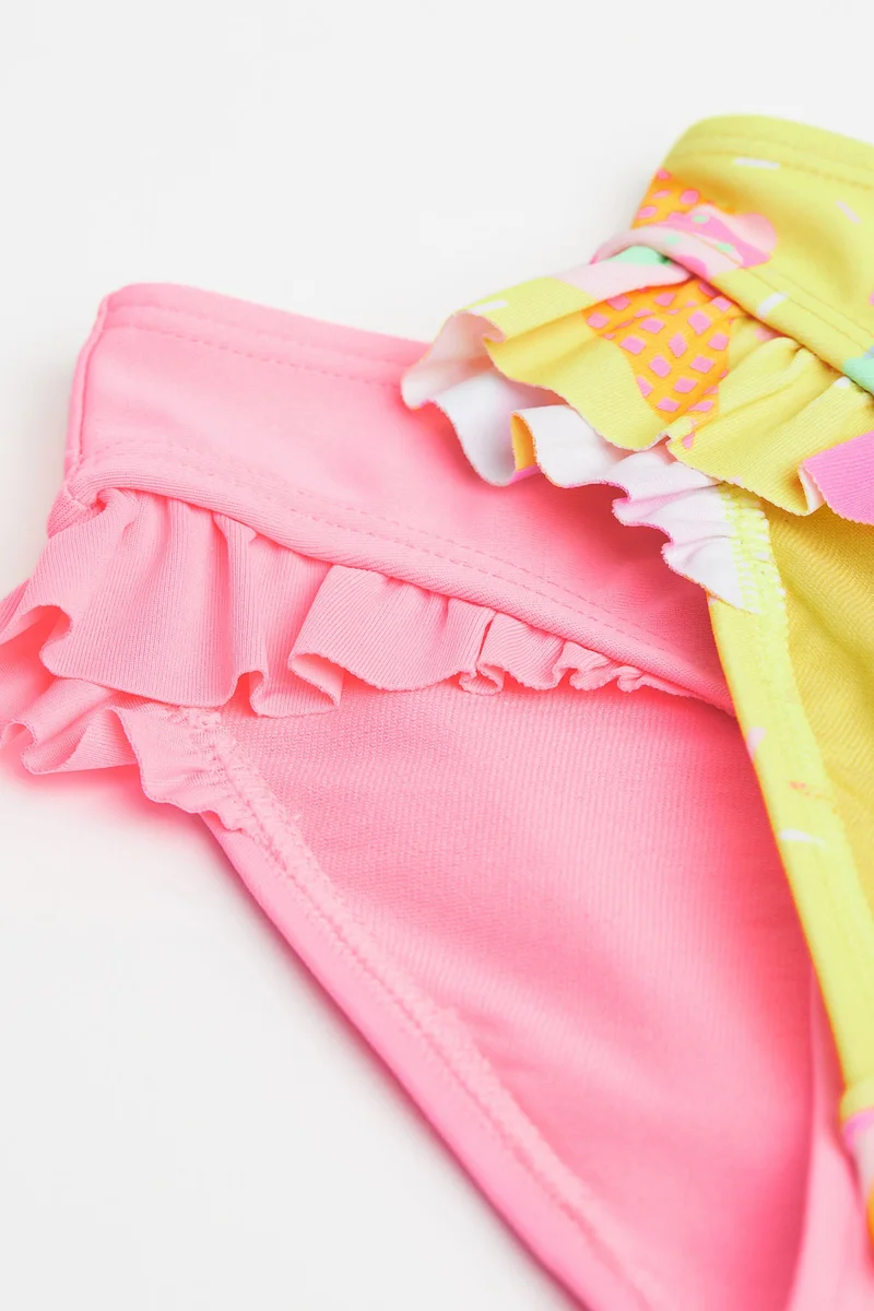 H&M 2-pack flounce -trimmed bikini bottoms