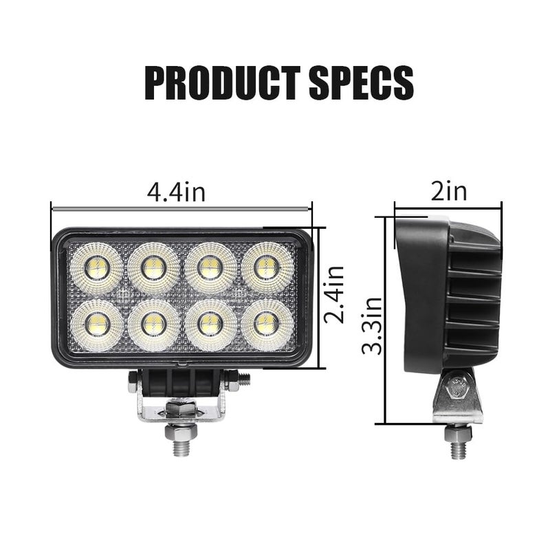 Exzeit 64W Led Tractor Work Lights, 5600Lms Led Truck Work Lights Flood Light fits Farm Tractor Engineer Truck ATV, 12/24V - Image 2