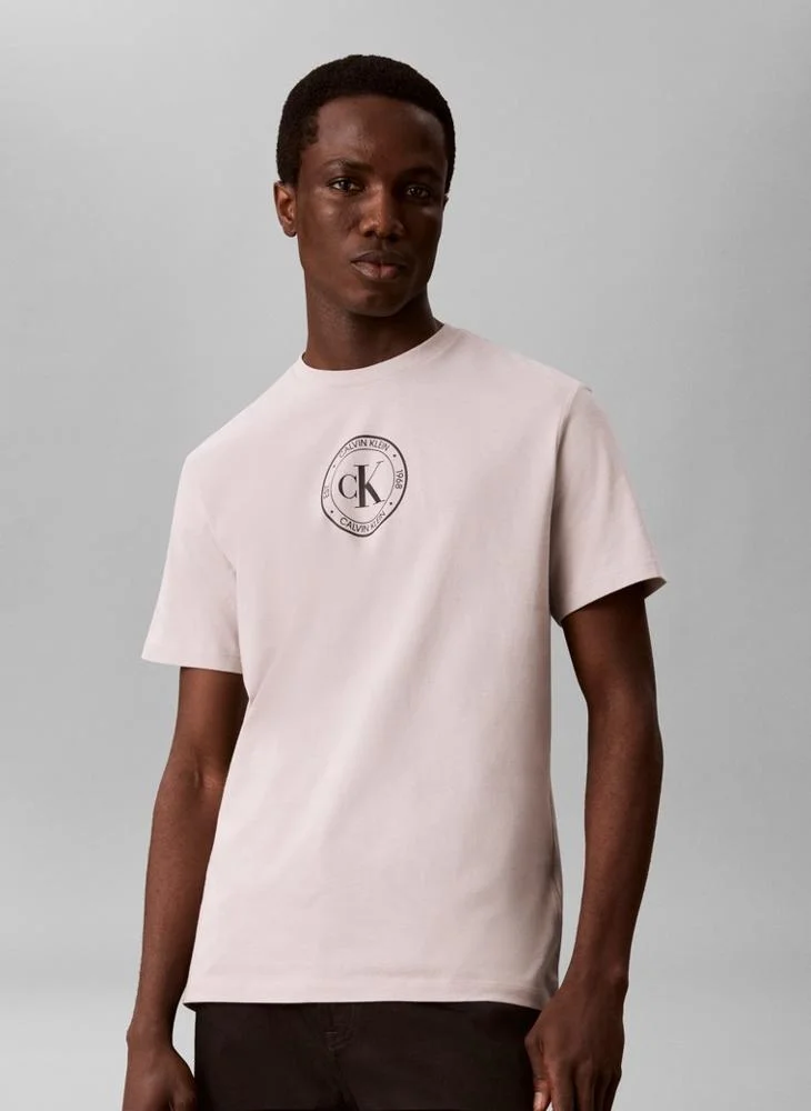 Crest Logo Graphic Crew Neck T-Shirt