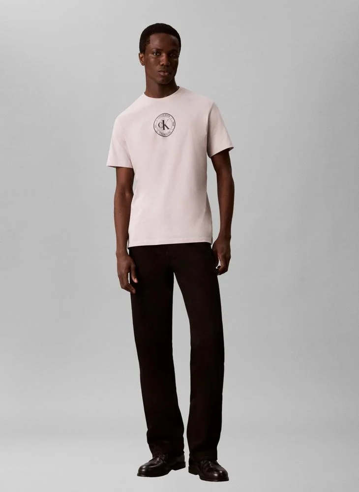 Calvin Klein Jeans  Crest Logo Graphic Crew Neck T-Shirt for Men | Best Price UAE