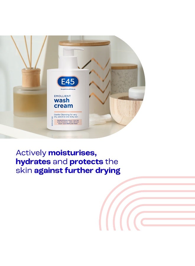 E45 Emollient Hand and Body Wash Cream, Gentle Cleansing For Very Dry, Sensitive and Itchy Skin, Soap Free, Suitable for Eczema, Dermatitis and Psoriasis, 250ml - Image 4