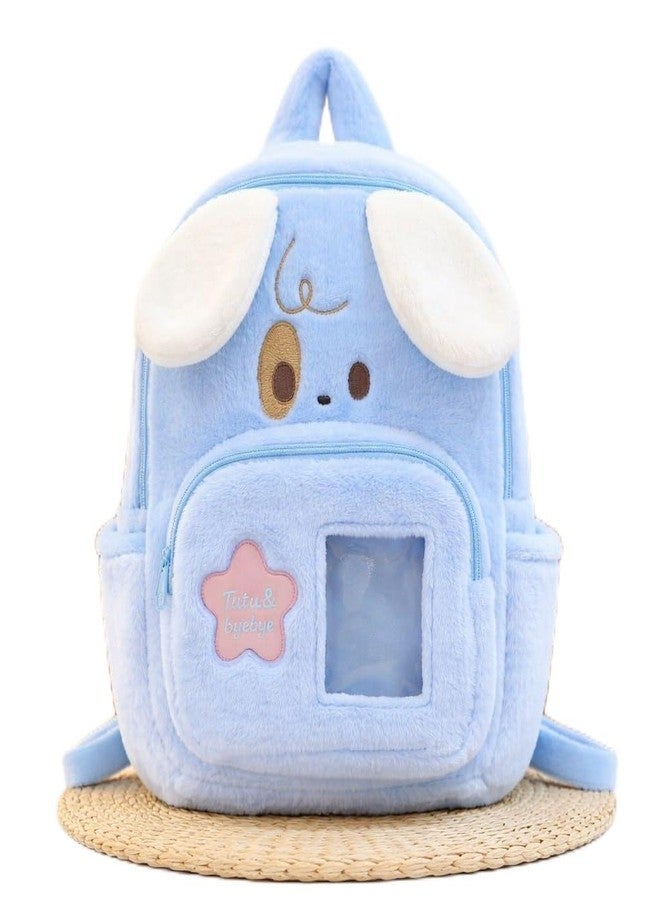 ZOLYPY Kids Plush Puppy Backpack - Soft Puppy School Bag for Toddlers & Preschool, Cute Animal Backpack with Adjustable Straps - Lightweight & Comfortable for Boys & Girls (BLUE) - Image 1
