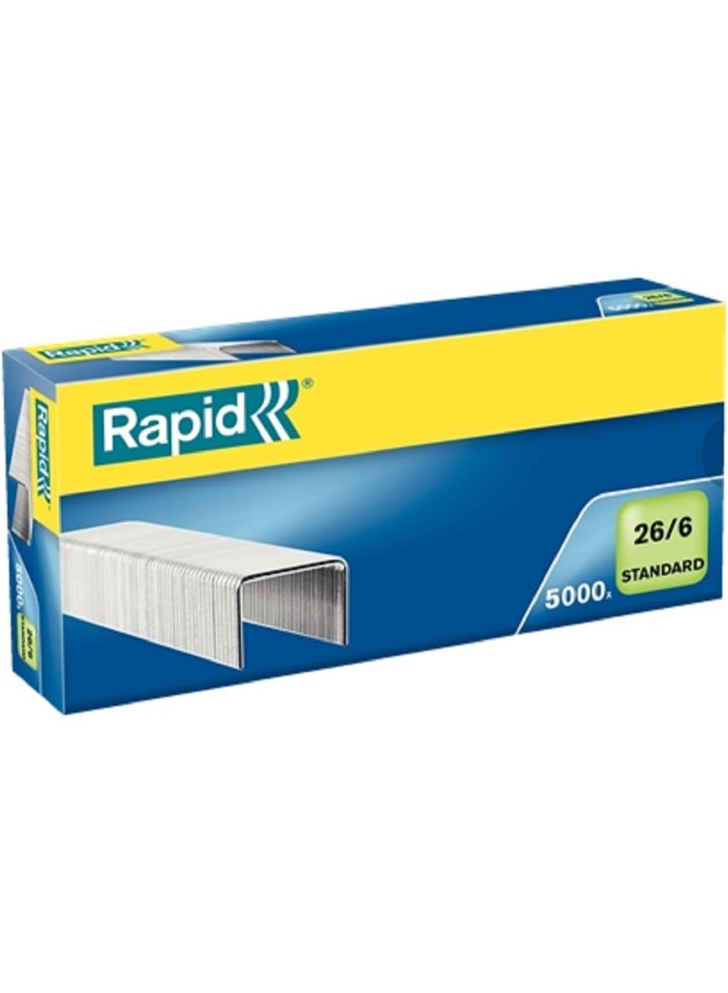 Rapid 26/6mm Standard Staples Pack of 3 (15,000pcs) – Chrome - Image 4