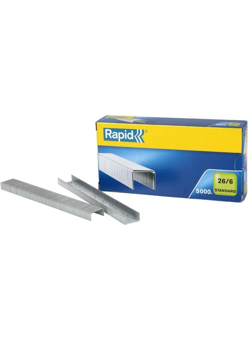 Rapid 26/6mm Standard Staples Pack of 3 (15,000pcs) – Chrome - Image 2