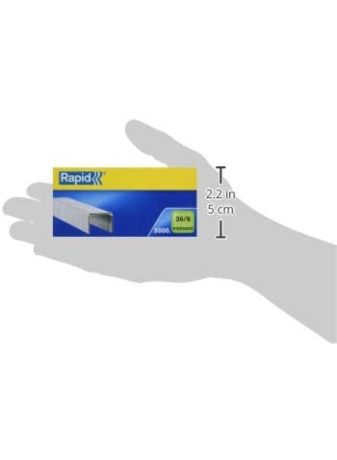 Rapid 26/6mm Standard Staples Pack of 3 (15,000pcs) – Chrome - Image 5