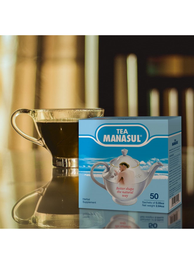 Manasul MANASUL CLASSIC - Infusion Based On Senna, Peppermint, Lemon Balm, Liquorice and Anise. Herbal Tea with Calming Effect. 50 Tea Sachets. Pack of 2  - Image 2