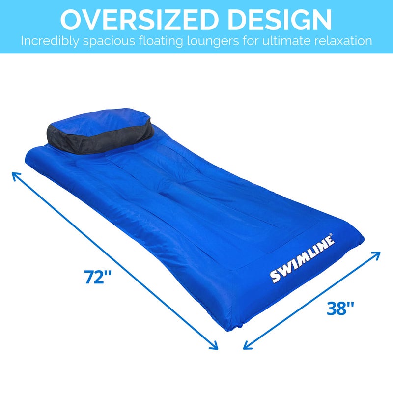 SWIMLINE ORIGINAL Fabric Covered Pool Float Mattress Lounger Raft For Adults & Kids I Comfortable Head Rest & Quick-Dry Cover For Adult Or Kid Floating & Lounging Dogs 9057 - Image 5
