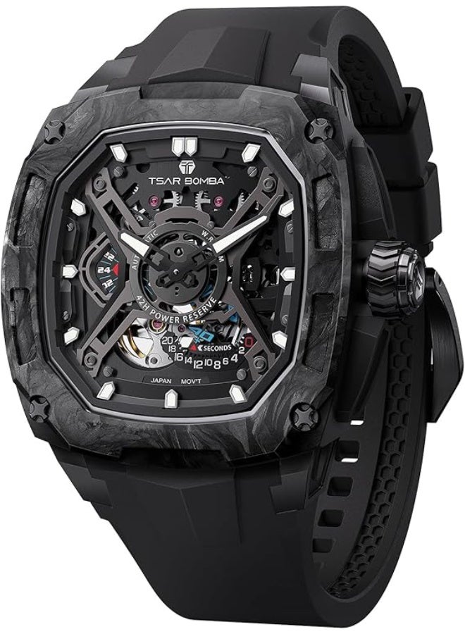 TSAR BOMBA ساعة FKM أوتوماتيكية للرجال من المطاط TB8605-04 - 42.8 × 53.5 مم - Image 1