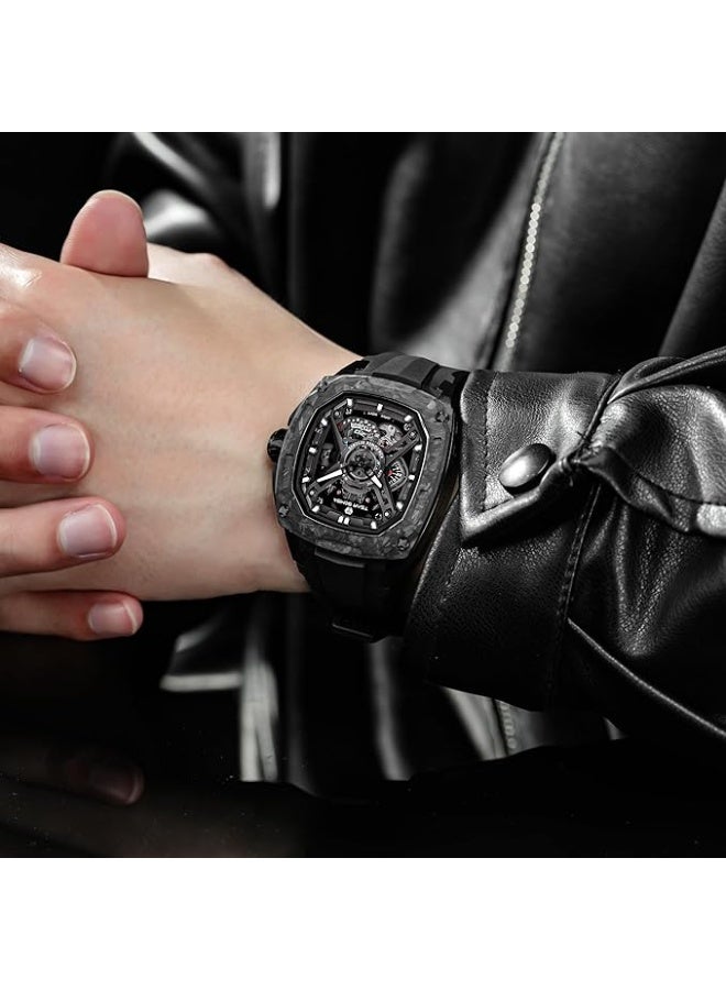 TSAR BOMBA ساعة FKM أوتوماتيكية للرجال من المطاط TB8605-04 - 42.8 × 53.5 مم - Image 4