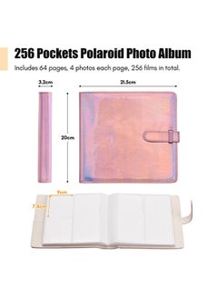 O Ozone 256 Pockets Polaroid Book Photo Albumfor Fujifilm Instax Mini 11 90 70 9 8+ 8 LiPlay Instant Camera, Polaroid Snap SnapTouch PIC-300 Z2300 Instant Camera - Pink  - Image 5
