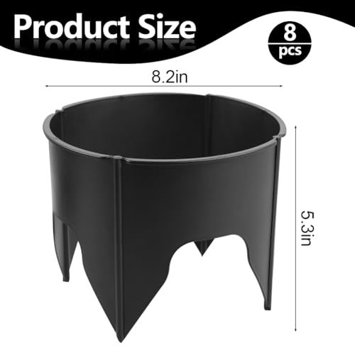 HAOPENGYOU Lawn Sprinkler Guard Landscape Light Protector ABS Plastic Light Shield for Outdoor Lighting Sprinkler Head Protecters for Reduce Damage from Lawns Mower Outdoor Garden Park 8 Pack Black - Image 3