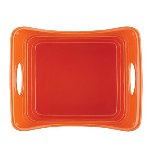 Rachael Ray Stoneware 2-Quart Square Baker, Orange - Image 3