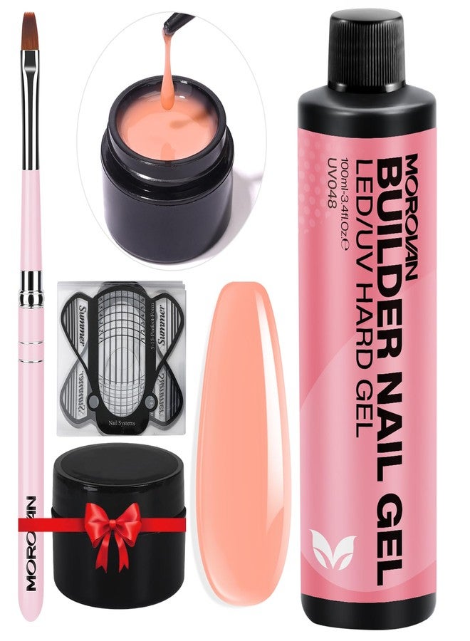 Morovan Builder Nail Gel Kit Nail Extension Gel Set Hard Gel For Nail Strengthen Nail Carving with Nail Forms Nail Brush Subpackage Box Portable Travel Gel Nail Kit DIY for Nail Lovers Beginners - Image 1