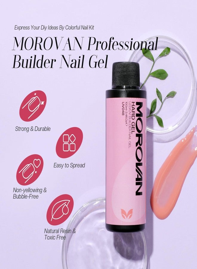 Morovan Builder Nail Gel Kit Nail Extension Gel Set Hard Gel For Nail Strengthen Nail Carving with Nail Forms Nail Brush Subpackage Box Portable Travel Gel Nail Kit DIY for Nail Lovers Beginners - Image 4