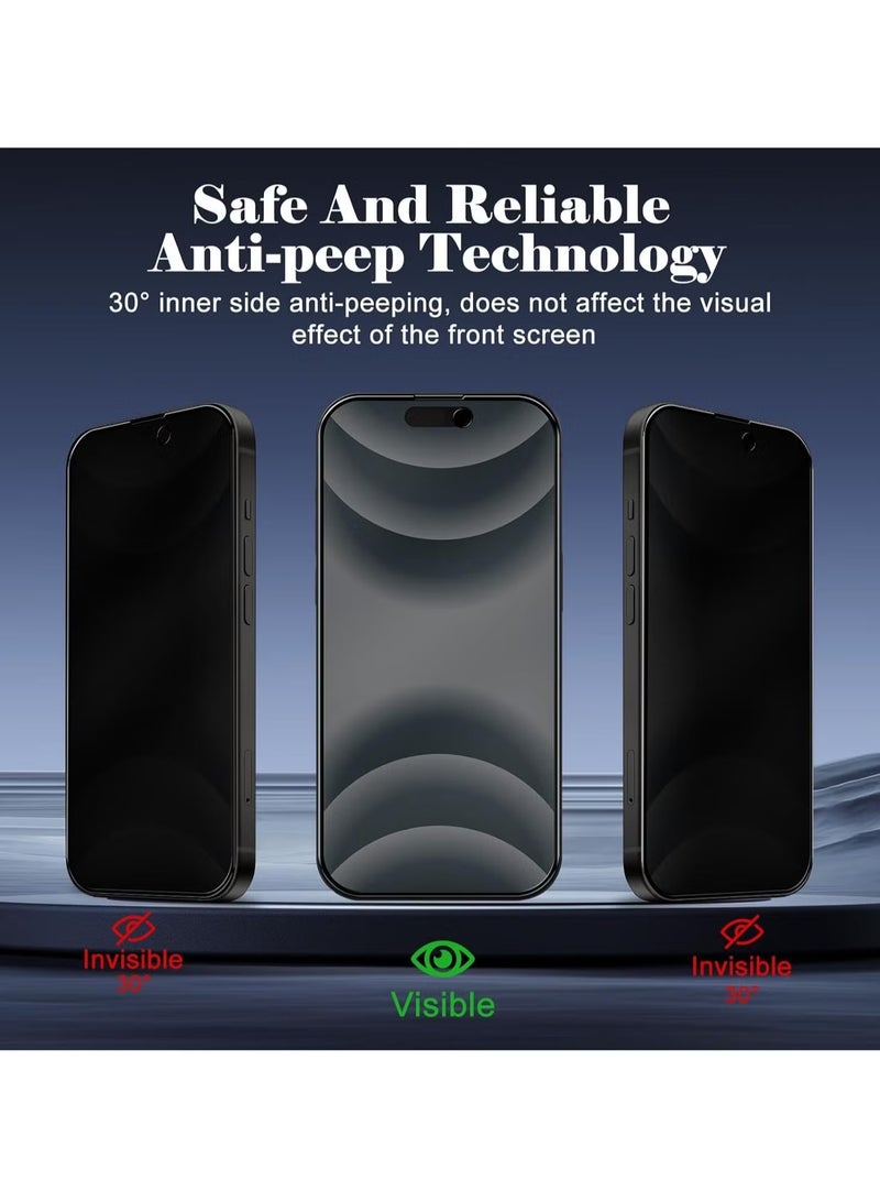 ELTRAZONE 2-Pack Tempered Glass Privacy Screen Protector for iPhone 16 Plus [Anti-Spy] [Anti-Scratch] [9H Hardness] - 6.7-Inch - Image 4