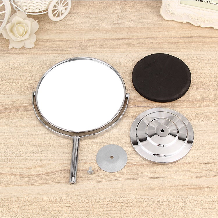 Manufacturer Makeup Mirror Desktop Double-Sided Mirror New Stainless Steel European High-Definition Metal Makeup Mirror Makeup Mirror - Image 3