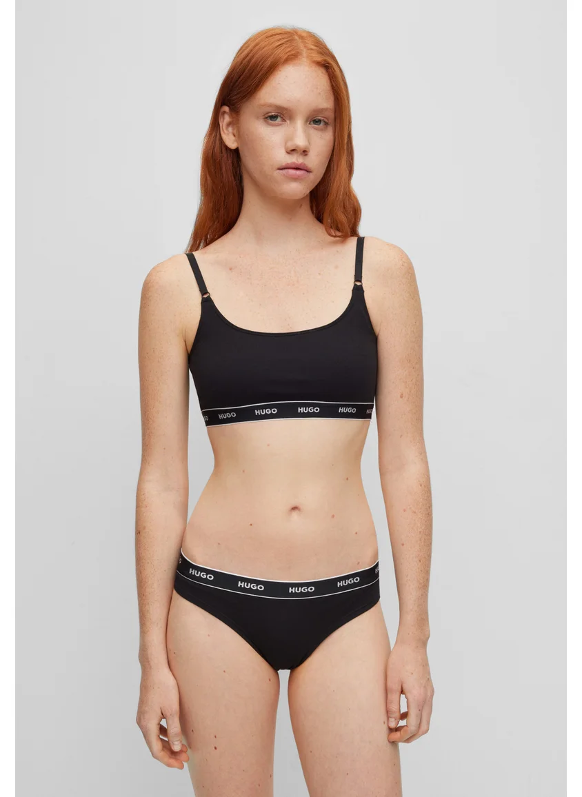 HUGO Three-pack of thongs with branded waistbands