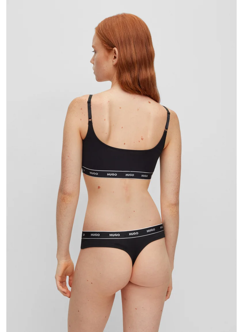 HUGO Three-pack of thongs with branded waistbands