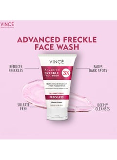 VINCE Advanced Freckle Face Wash – 3X Reduces Resistant Freckles, Dark Spots, and Sun Spots – Deep Cleanses, Brightens, Hydrates, and Removes Impurities for Clear, Glowing Skin – 120ml  - Image 3