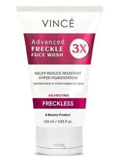 VINCE Advanced Freckle Face Wash – 3X Reduces Resistant Freckles, Dark Spots, and Sun Spots – Deep Cleanses, Brightens, Hydrates, and Removes Impurities for Clear, Glowing Skin – 120ml  - Image 1