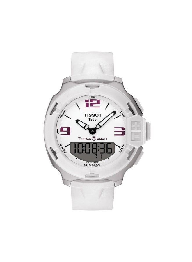 TISSOT T-Race Analog Digital White Rubber Unisex Watch - Image 2