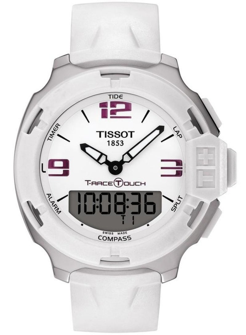 TISSOT T-Race Analog Digital White Rubber Unisex Watch - Image 1