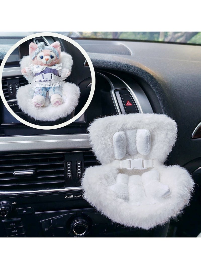 لابوبو مقعد سيارة لدمى لابوبو، ديكور فتحة تهوية السيارة، دمى عرض مزخرفة، إكسسوارات ديكور داخلي لطيفة للسيارة