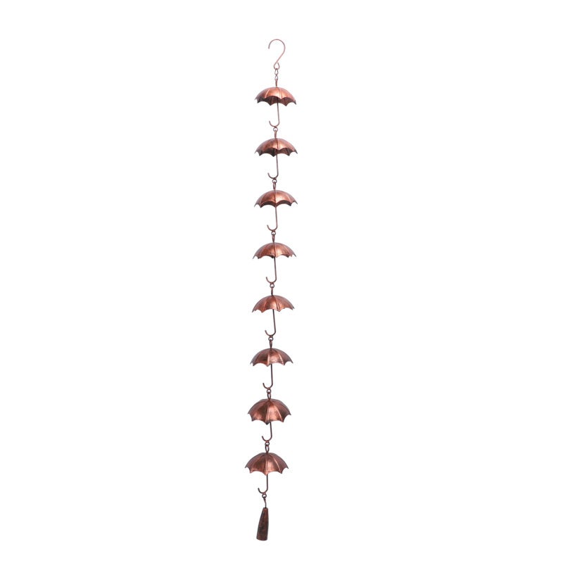 Iron Rain Chain: 100CM 8 Umbrella Cups - Splash Prevention Easy Hang Decorative Rain Chain for Home Garden Patio Outdoor Use - Image 4