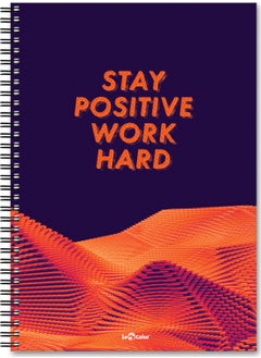 Le Color School Notebook Flexible Cover A4 Lined Spiral 200 Pages Energy  - Image 1