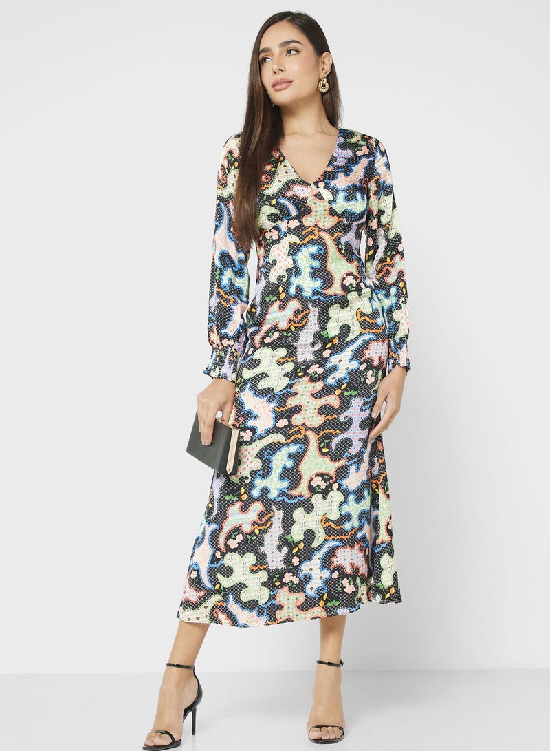 Never fully Dressed Printed Long Sleeve Dress - Image 4