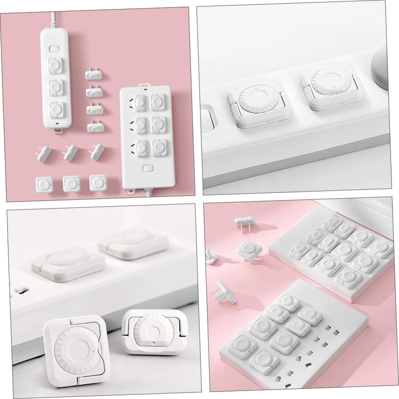 Kisangel 12 Pack White Safety Plug Covers Durable Outlet Protectors for Home and Nursery - Image 4
