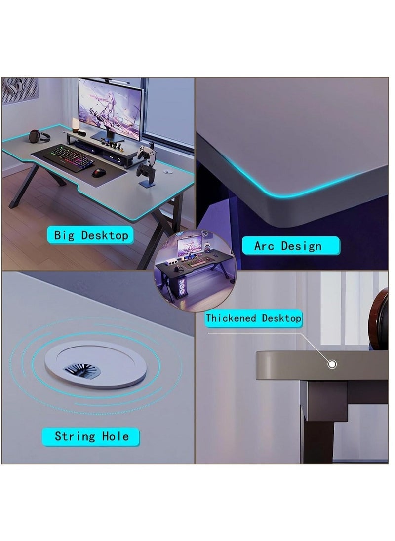 AGD - Gaming Desk,Computer Desk, Study Desk Modern, Home Office Desk ,PC Desk for Work Writing Study Gaming Bedroom Computer Table Executive Workstation - Image 1