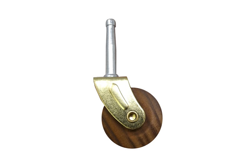 Shepherd Hardware 9051 1-5/8-Inch Designer Stem Casters, Wood Wheel, 5/16-Inch Stem Diameter, Brown, 2-Pack - Image 2