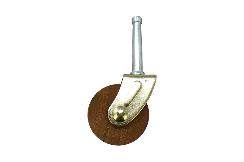 Shepherd Hardware 9051 1-5/8-Inch Designer Stem Casters, Wood Wheel, 5/16-Inch Stem Diameter, Brown, 2-Pack - Image 3