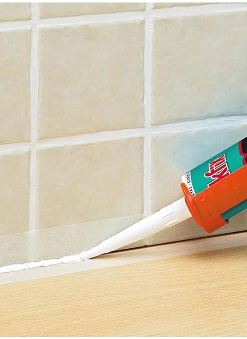 AKFIX Akfix 100E RTV White Silicone -100% Waterproof Silicone Sealant for Kitchen and Bathroom, Shower, Toilet, Sink, Window and Door, UV Resistant,12 Pack,  - Image 2