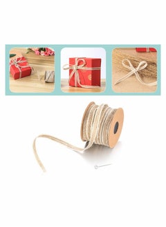Excefore Jute Hessian Ribbon, Natural Burlap Ribbon Bundle, Jute Ribbon for DIY Crafts Gift Packaging Wedding Decoration 4 Rolls  - Image 5
