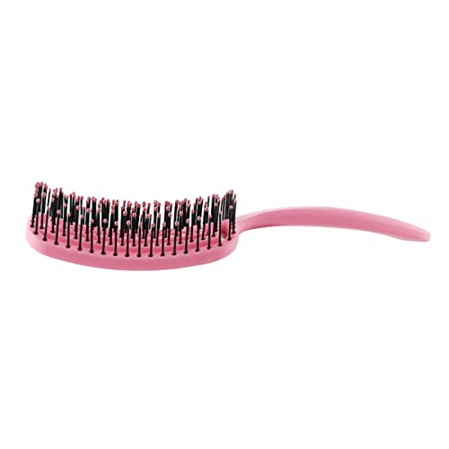 TOMATUS® 1 Pcs Vent Brush Anti-Static Curved Vent Hair Comb Massager Hair Brush Flex Styling Blow Drying Glide Salon Hairdressing Tool for Hair Detangler (Pink) - Image 4