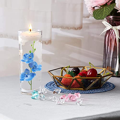 LARDUX ARDUX (12 Pieces) Artificial Flower Vase Fillers for Floating Candles Blue Orchid Flower Vase Fillers for Table Centerpiece Decorartion Wedding Party Home Bar Restaurant Decor (Blue - Image 5