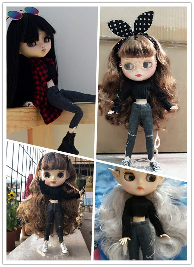 Handmade Causal Sweater & Jean/Pants Replacement For Blythe Doll 1/6 Fashion Doll Clothing Set Accessories Doll Clothes Compatible With Blythe Icy Pullip Doll 