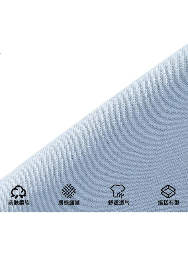 GENIOLAMODE Men'S Short Sleeve Casual Pure Cotton Summer Loose Casual Round Neck T-Shirt Men'S Top Light Beige M - Image 2