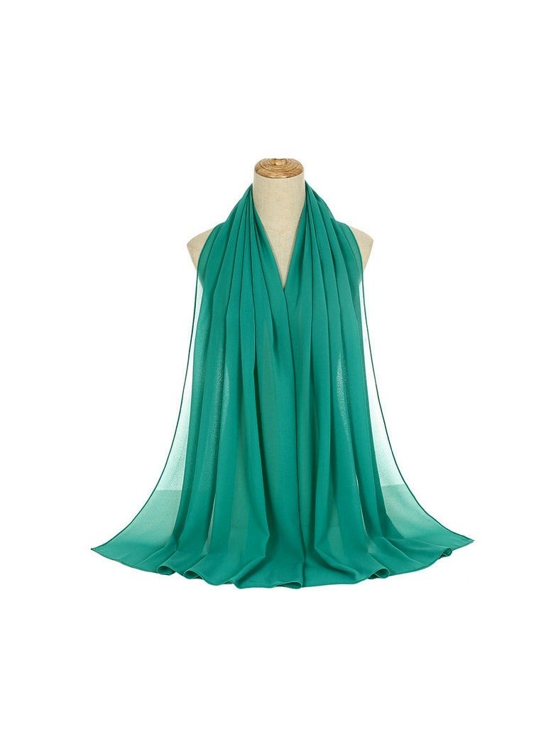 Spiffy Snow Modest and Versatile Chiffon Hijab Sea Green