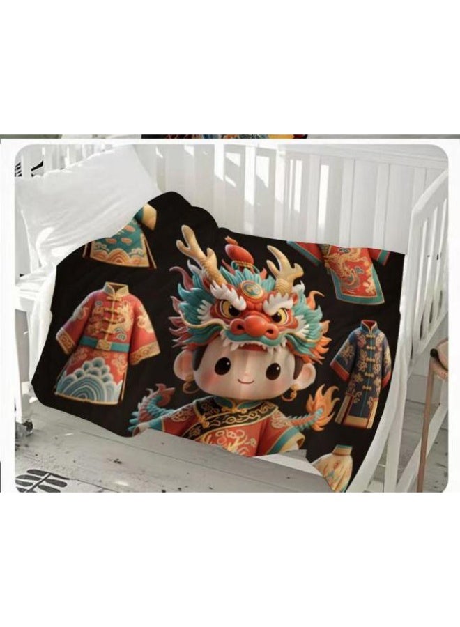 general Baby and children's cartoon flannel thin blanket (warm and comfortable, suitable for sleep, game use) 70cm*100cm - Image 2