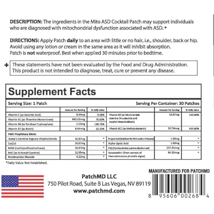 PatchMD Mito Cocktail Patch - 30 Days Supply - Image 2